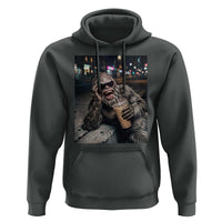 Bigfoot Drinking Iced Coffee Hoodie Funny Sasquatch Streetwear