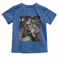 Bigfoot Drinking Iced Coffee Toddler T Shirt Funny Sasquatch Streetwear