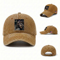 Bigfoot Drinking Iced Coffee Washed Cotton Baseball Cap Funny Sasquatch Streetwear