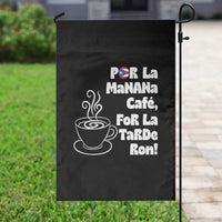 Por La Mañana Cafe Garden Flag Puerto Rican Music Lover Coffee Fan
