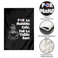 Por La Mañana Cafe Garden Flag Puerto Rican Music Lover Coffee Fan