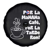Por La Mañana Cafe Spare Tire Cover Puerto Rican Music Lover Coffee Fan