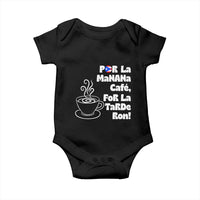 Por La Mañana Cafe Baby Onesie Puerto Rican Music Lover Coffee Fan
