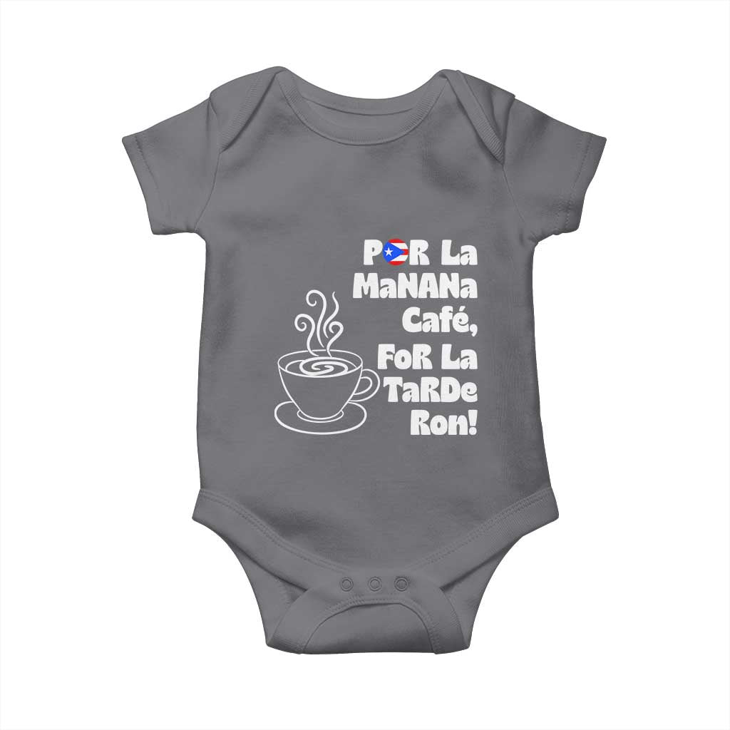 Por La Mañana Cafe Baby Onesie Puerto Rican Music Lover Coffee Fan