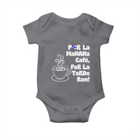 Por La Mañana Cafe Baby Onesie Puerto Rican Music Lover Coffee Fan