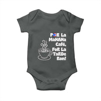 Por La Mañana Cafe Baby Onesie Puerto Rican Music Lover Coffee Fan