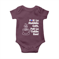 Por La Mañana Cafe Baby Onesie Puerto Rican Music Lover Coffee Fan