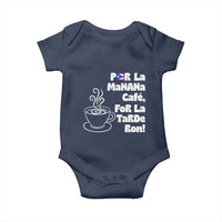 Por La Mañana Cafe Baby Onesie Puerto Rican Music Lover Coffee Fan