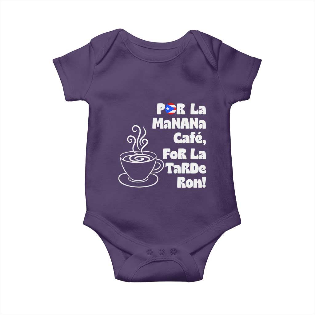 Por La Mañana Cafe Baby Onesie Puerto Rican Music Lover Coffee Fan