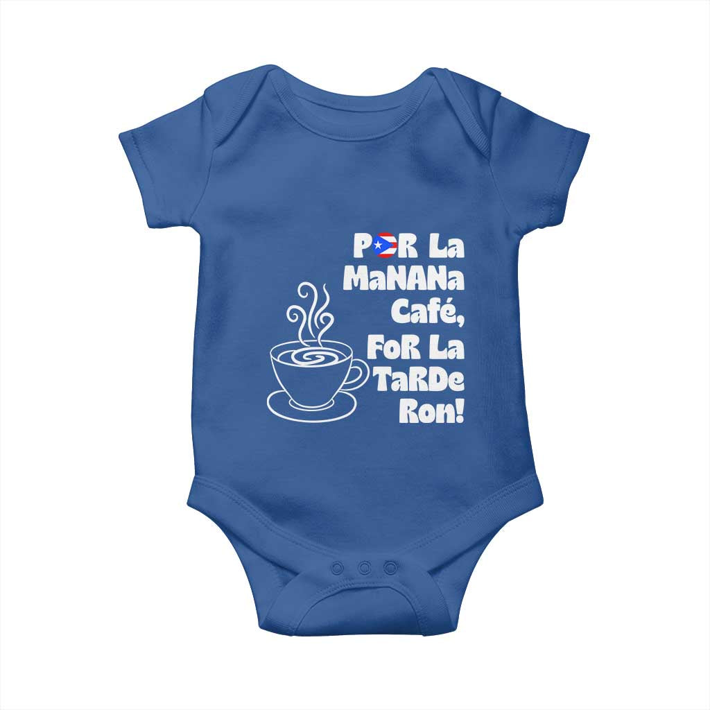 Por La Mañana Cafe Baby Onesie Puerto Rican Music Lover Coffee Fan