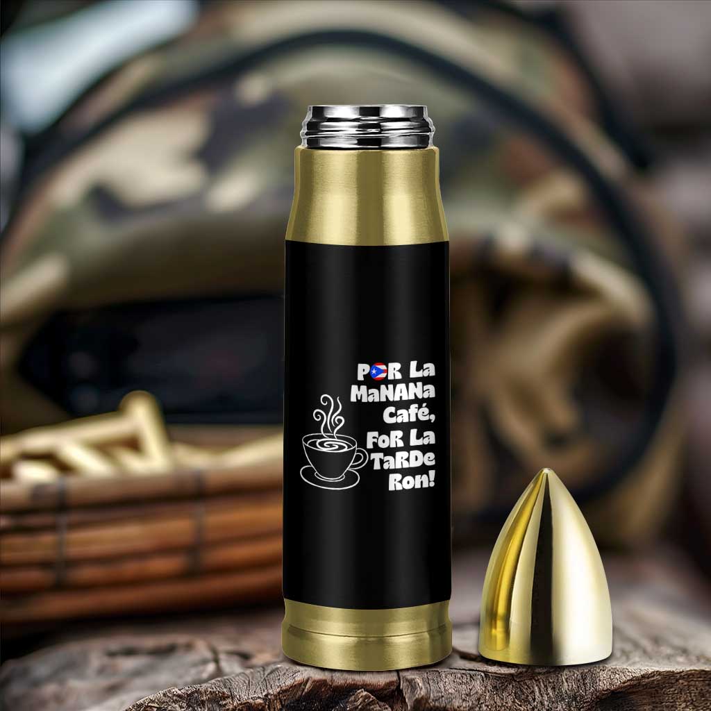 Por La Mañana Cafe Bullet Tumbler Puerto Rican Music Lover Coffee Fan