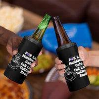 Por La Mañana Cafe 4 in 1 Can Cooler Tumbler Puerto Rican Music Lover Coffee Fan