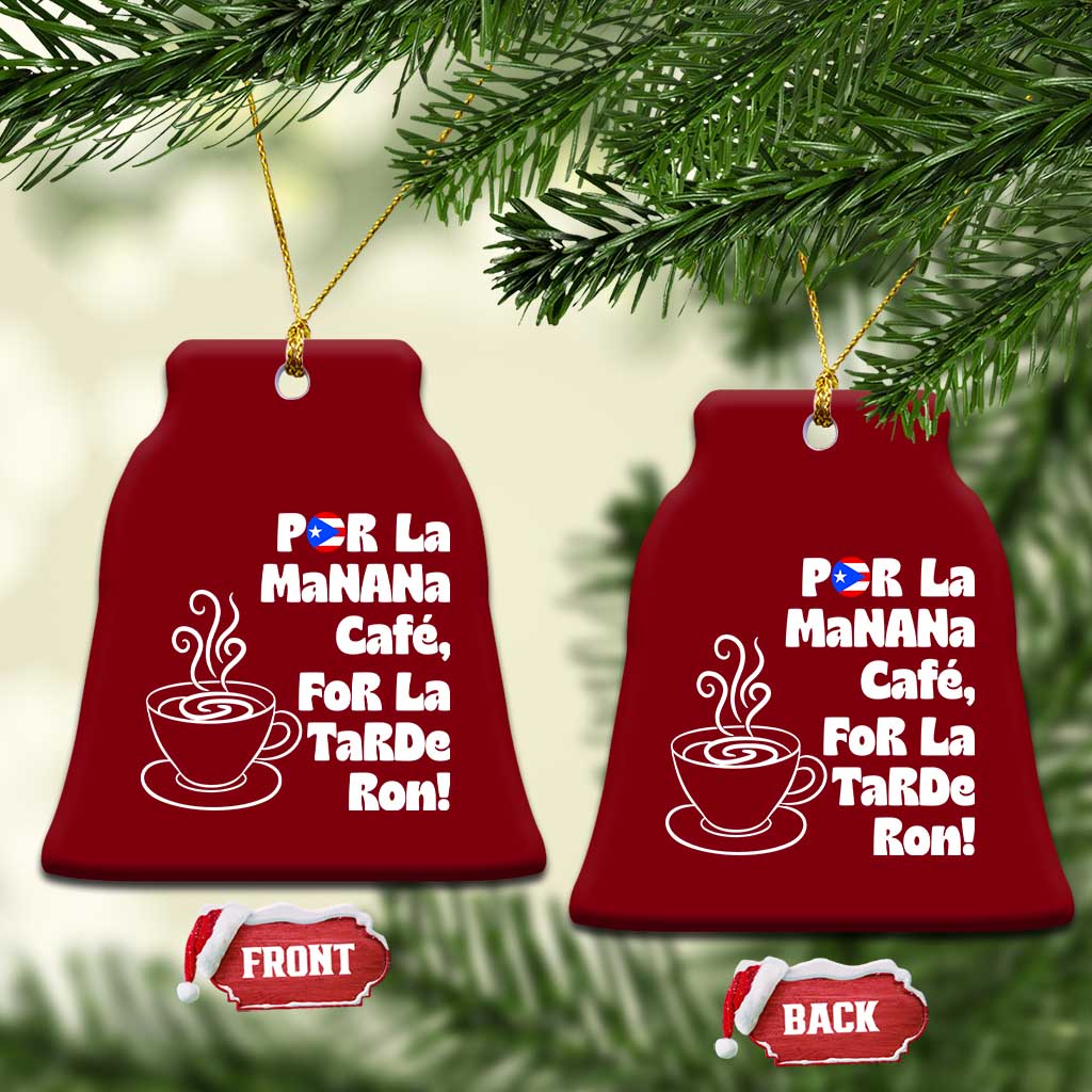 Por La Mañana Cafe Ceramic Ornament Puerto Rican Music Lover Coffee Fan