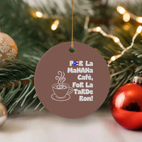 Por La Mañana Cafe Ceramic Ornament Puerto Rican Music Lover Coffee Fan
