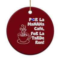 Por La Mañana Cafe Ceramic Ornament Puerto Rican Music Lover Coffee Fan