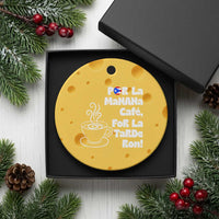 Por La Mañana Cafe Ceramic Ornament Puerto Rican Music Lover Coffee Fan