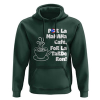 Por La Mañana Cafe Hoodie Puerto Rican Music Lover Coffee Fan