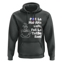 Por La Mañana Cafe Hoodie Puerto Rican Music Lover Coffee Fan