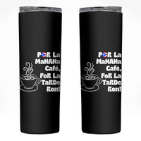 Por La Mañana Cafe Skinny Tumbler Puerto Rican Music Lover Coffee Fan