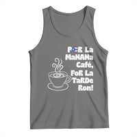 Por La Mañana Cafe Tank Top Puerto Rican Music Lover Coffee Fan