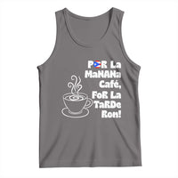 Por La Mañana Cafe Tank Top Puerto Rican Music Lover Coffee Fan