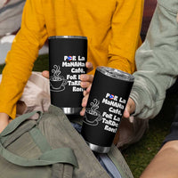 Por La Mañana Cafe Tumbler Cup Puerto Rican Music Lover Coffee Fan