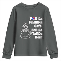 Por La Mañana Cafe Youth Sweatshirt Puerto Rican Music Lover Coffee Fan