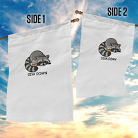Diva Down Garden Flag Funny Raccoon Relaxed
