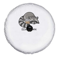 Diva Down Spare Tire Cover Funny Raccoon Relaxed