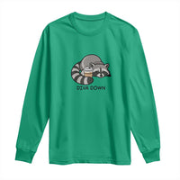 Diva Down Long Sleeve Shirt Funny Raccoon Relaxed