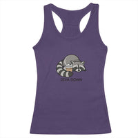 Diva Down Racerback Tank Top Funny Raccoon Relaxed