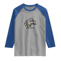 Diva Down Raglan Shirt Funny Raccoon Relaxed
