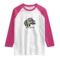 Diva Down Raglan Shirt Funny Raccoon Relaxed
