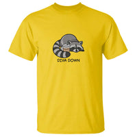 Diva Down T Shirt Funny Raccoon Relaxed