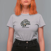 Diva Down T Shirt For Women Funny Raccoon Relaxed
