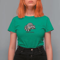Diva Down T Shirt For Women Funny Raccoon Relaxed