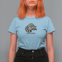 Diva Down T Shirt For Women Funny Raccoon Relaxed