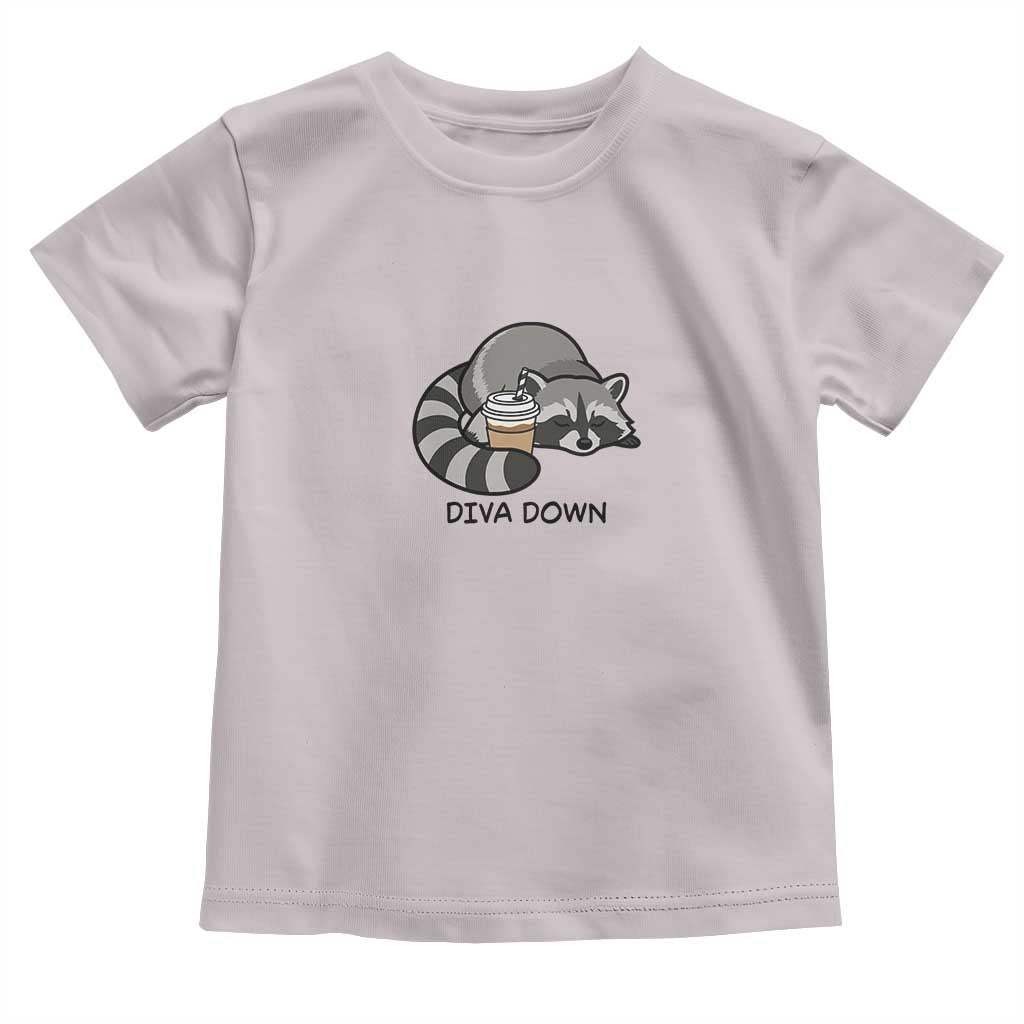 Diva Down Toddler T Shirt Funny Raccoon Relaxed