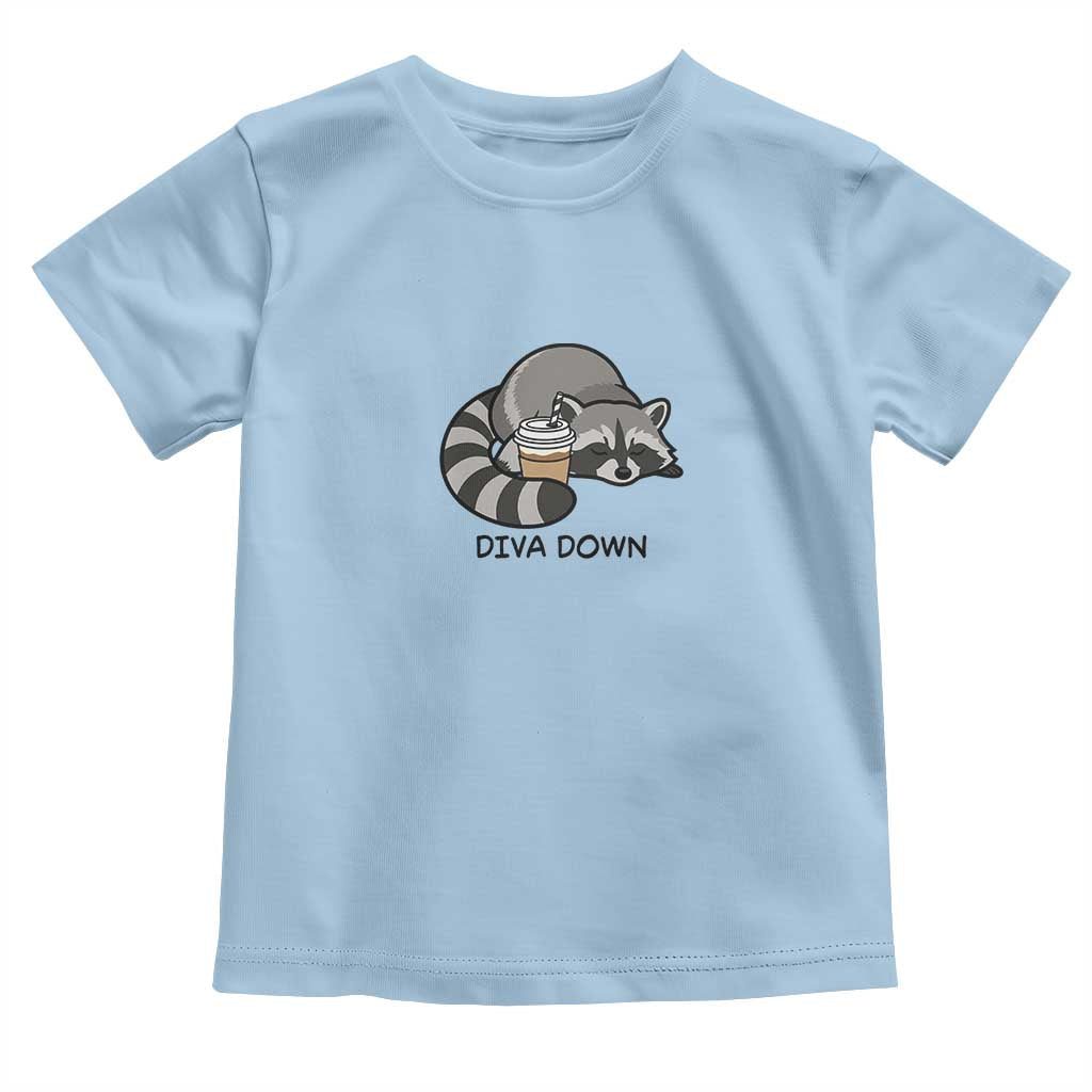 Diva Down Toddler T Shirt Funny Raccoon Relaxed