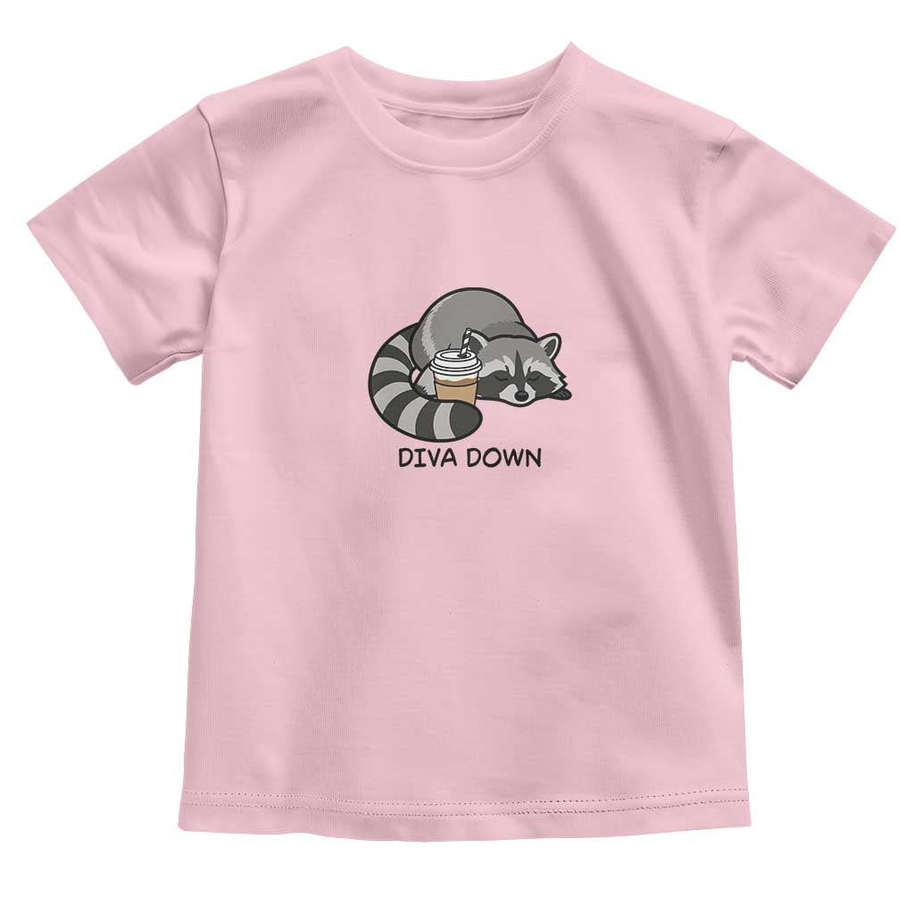 Diva Down Toddler T Shirt Funny Raccoon Relaxed