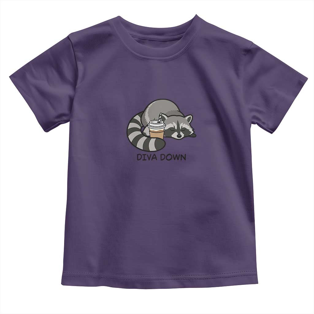 Diva Down Toddler T Shirt Funny Raccoon Relaxed