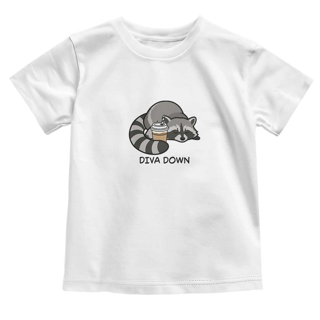 Diva Down Toddler T Shirt Funny Raccoon Relaxed