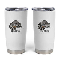 Diva Down Tumbler Cup Funny Raccoon Relaxed