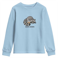 Diva Down Youth Sweatshirt Funny Raccoon Relaxed