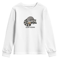 Diva Down Youth Sweatshirt Funny Raccoon Relaxed