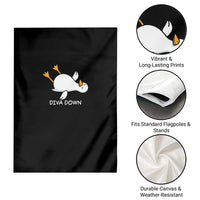 Diva Down Silly Goose Garden Flag Funny Sarcastic Animal Meme