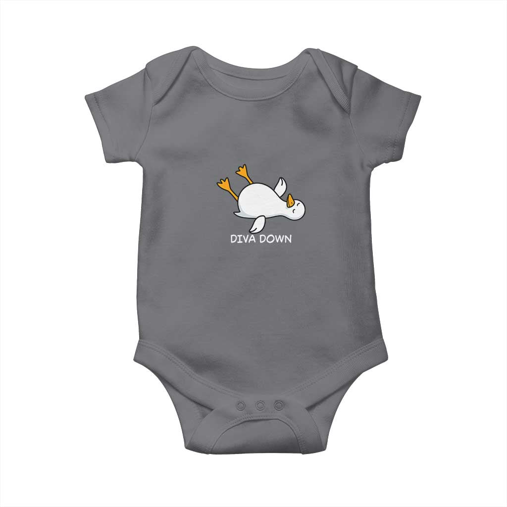 Diva Down Silly Goose Baby Onesie Funny Sarcastic Animal Meme