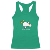 Diva Down Silly Goose Racerback Tank Top Funny Sarcastic Animal Meme