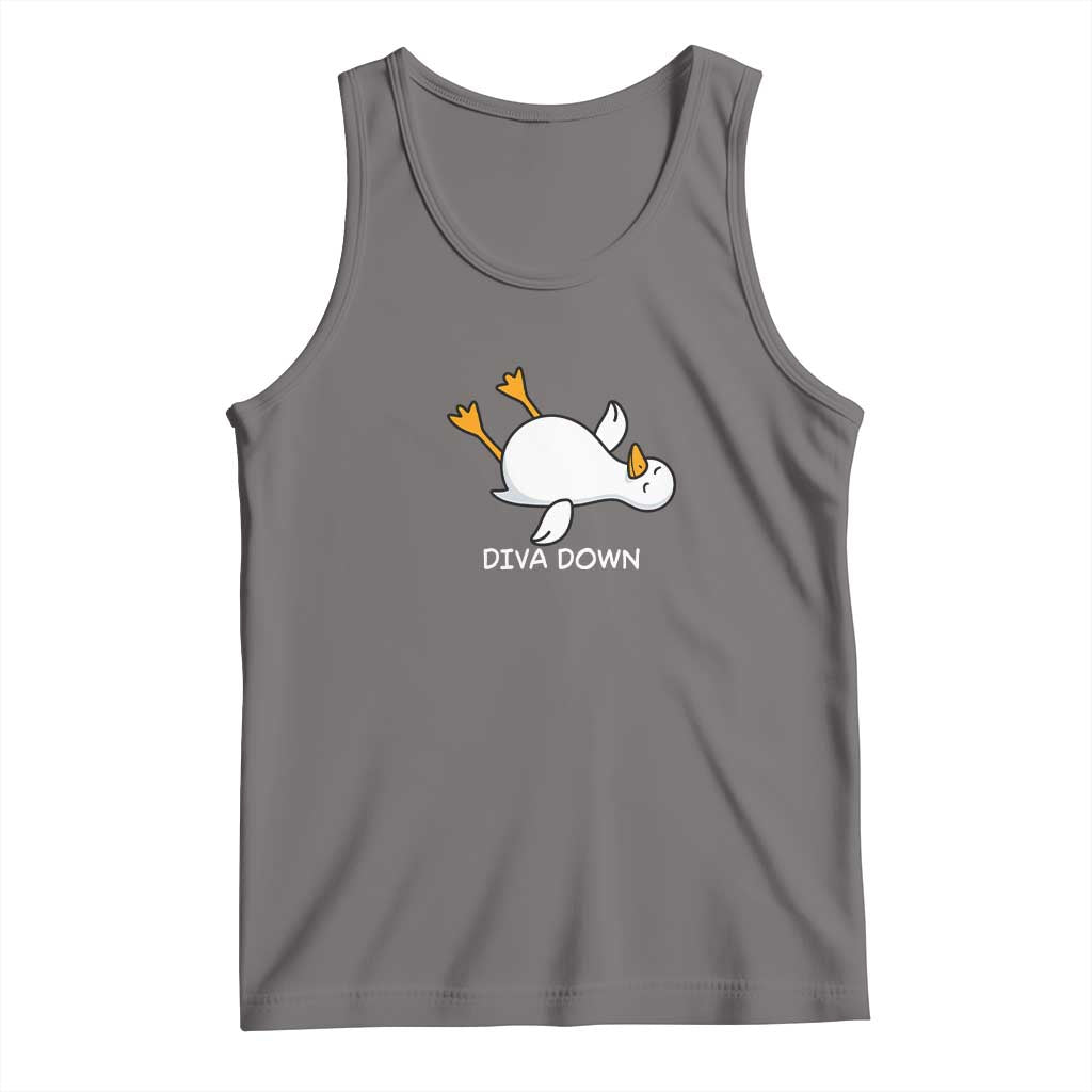 Diva Down Silly Goose Tank Top Funny Sarcastic Animal Meme