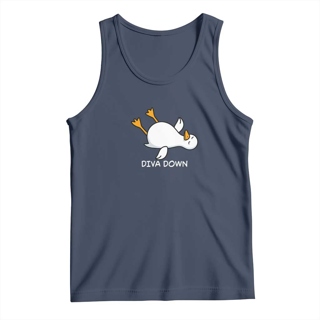 Diva Down Silly Goose Tank Top Funny Sarcastic Animal Meme